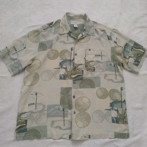 Silk shirt Paradise Collection by Cezani abstract geo print